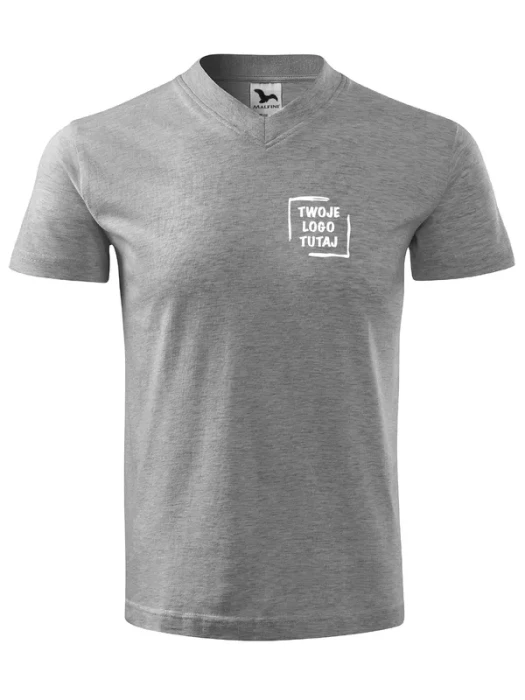 Malfini V-neck 102 (Ciemnoszary Melanż)