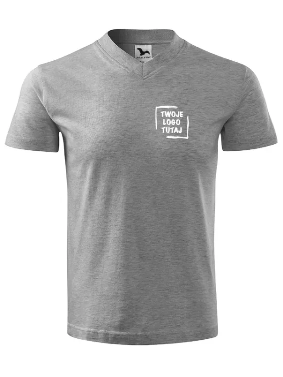 Malfini V-neck 102 (Ciemnoszary Melanż)