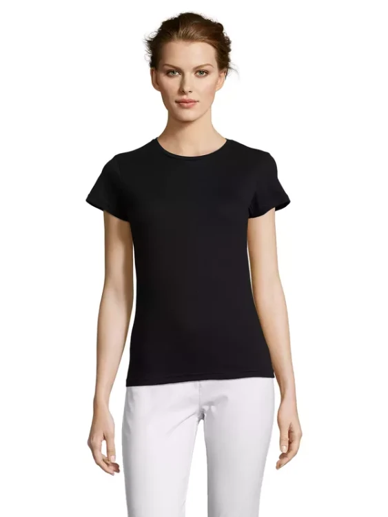 Damska koszulka Sol's Miss (Deep Black)