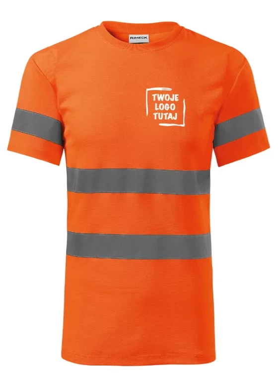 Koszulka Unisex Rimeck HV Protect 1V9 / fluorescencyjny pomarańczowy