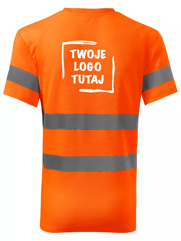 Koszulka Unisex Rimeck HV Protect 1V9 / fluorescencyjny pomarańczowy