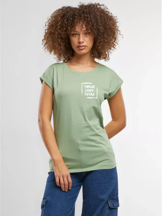 Ladies´ Extended Shoulder Tee (Pale Leaf)