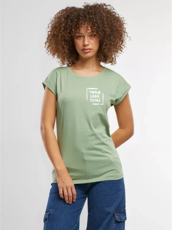 Ladies´ Extended Shoulder Tee (Pale Leaf)