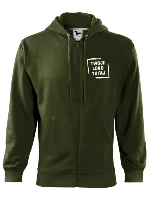 Męska bluza Malfini Trendy Zipper 410 (Military)