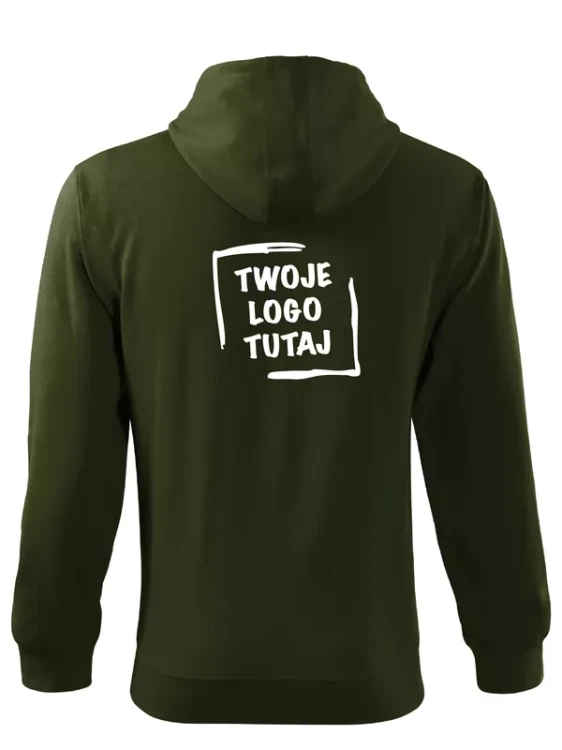 Męska bluza Malfini Trendy Zipper 410 (Military)