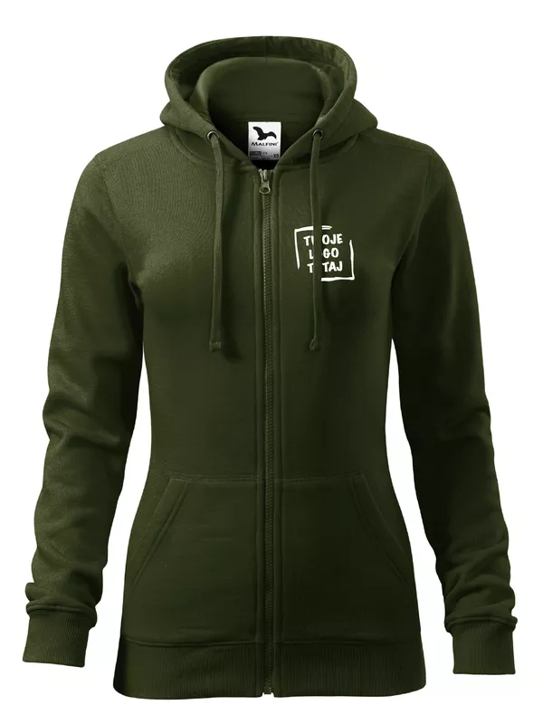 Damska bluza Malfini Trendy Zipper 411 (Military)