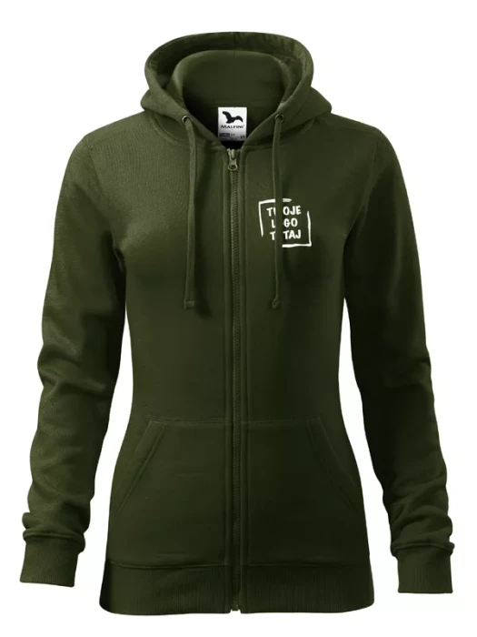 Damska bluza Malfini Trendy Zipper 411 (Military)