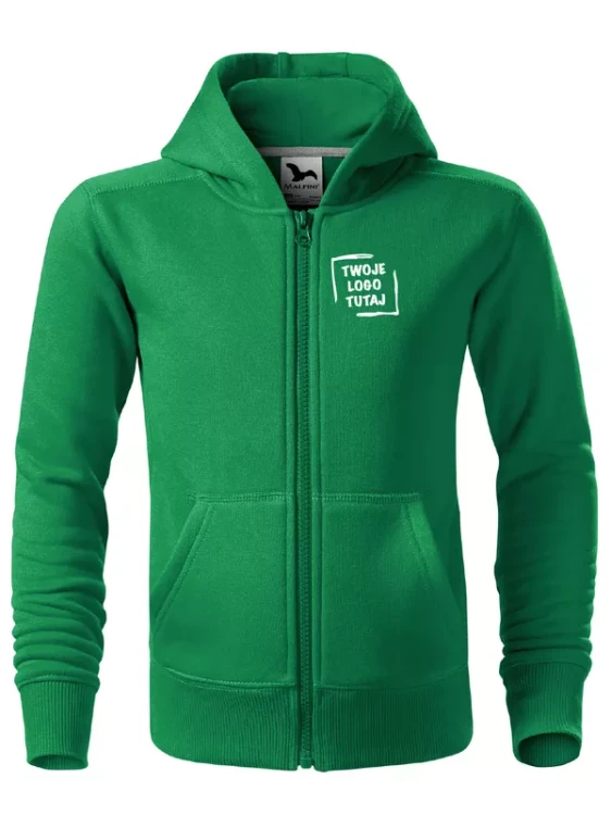 Dziecięca bluza Malfini Trendy Zipper 412 (Zieleń trawy)