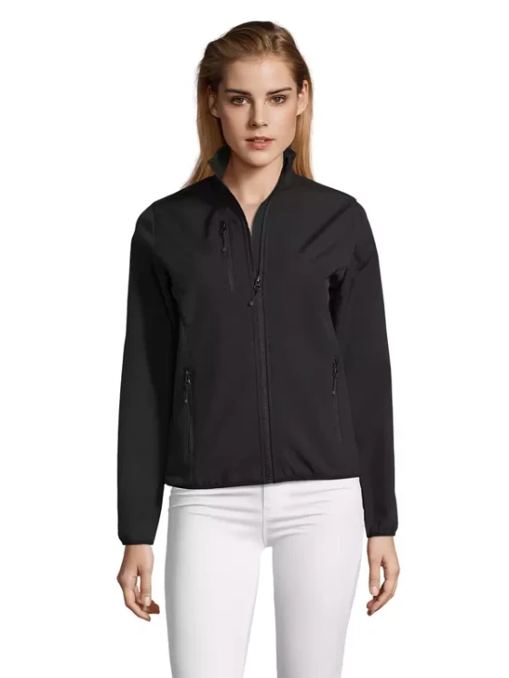 Damska kurtka softshell Sol's Radian (Black)
