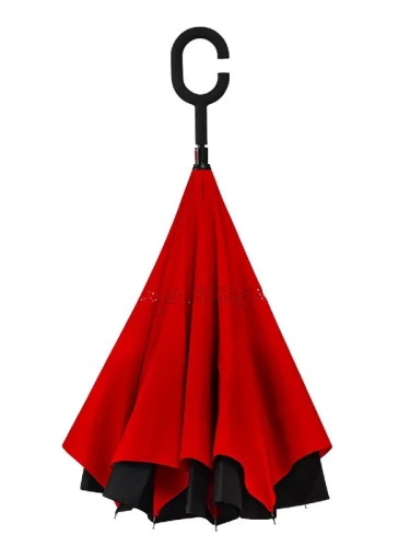 Parasol odwrócony Impliva RU-6 Black Red 6C/PMS 199C