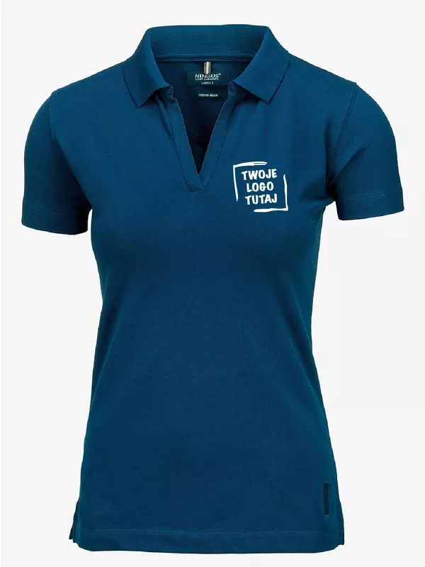 Damska koszulka polo Nimbus Harvard V Neck/Indigo