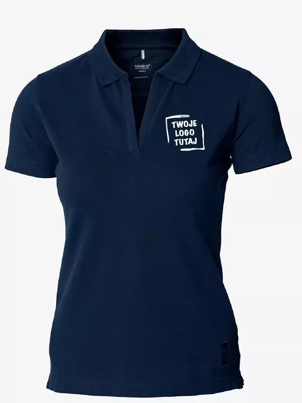 Damska koszulka polo Nimbus Harvard V Neck/Navy