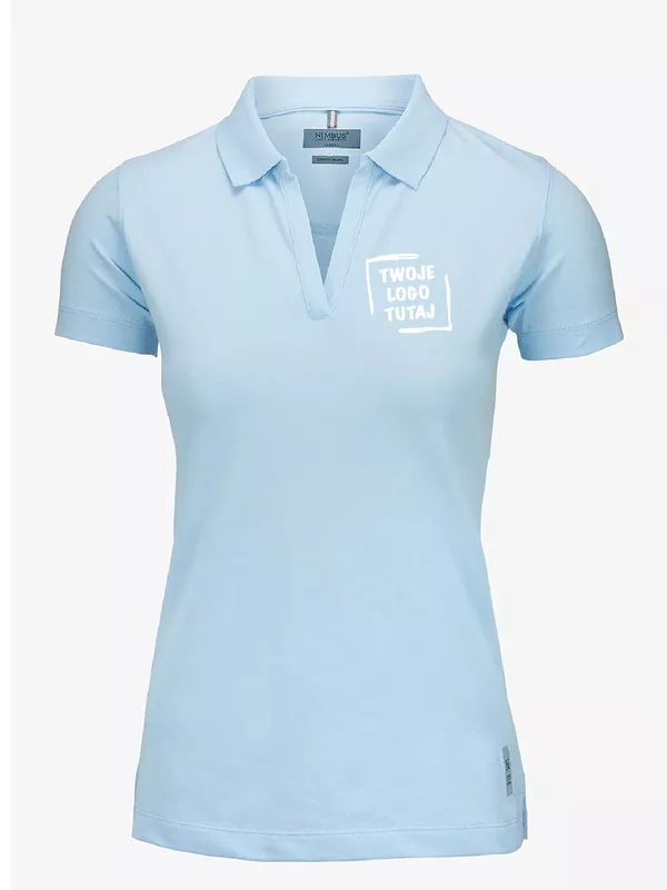 Damska koszulka polo Nimbus Harvard V Neck/Sky Blue