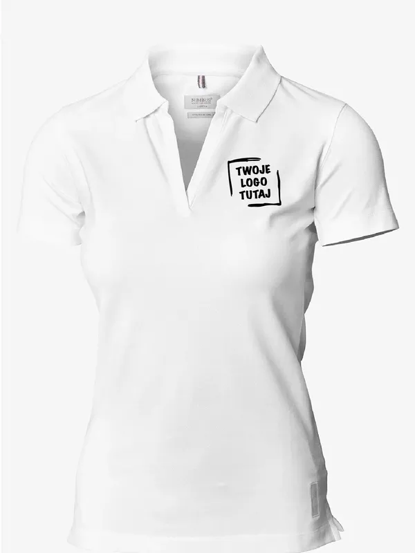 Damska koszulka polo Nimbus Harvard V Neck/White