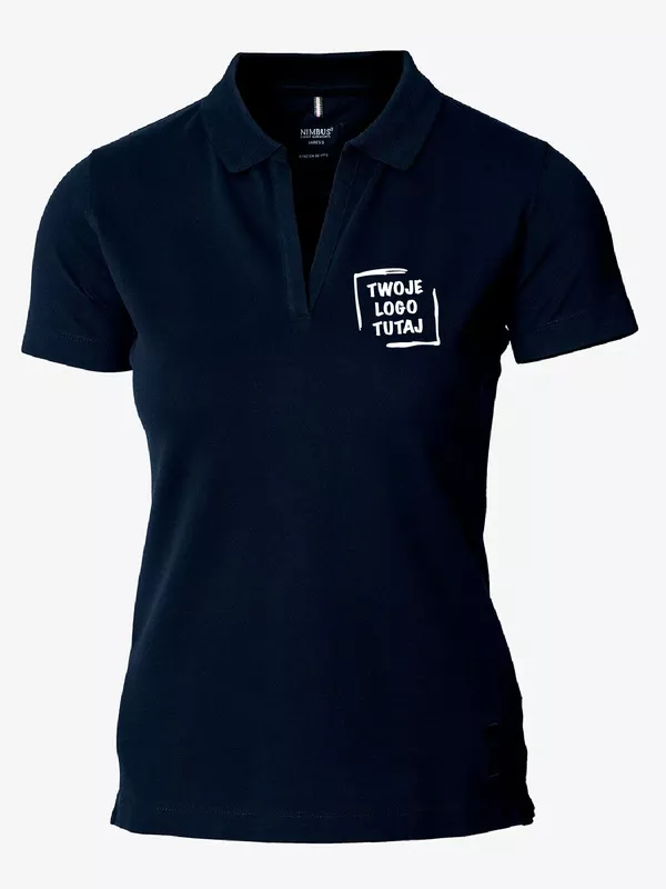 Damska koszulka polo Nimbus Harvard V Neck/Dark Navy