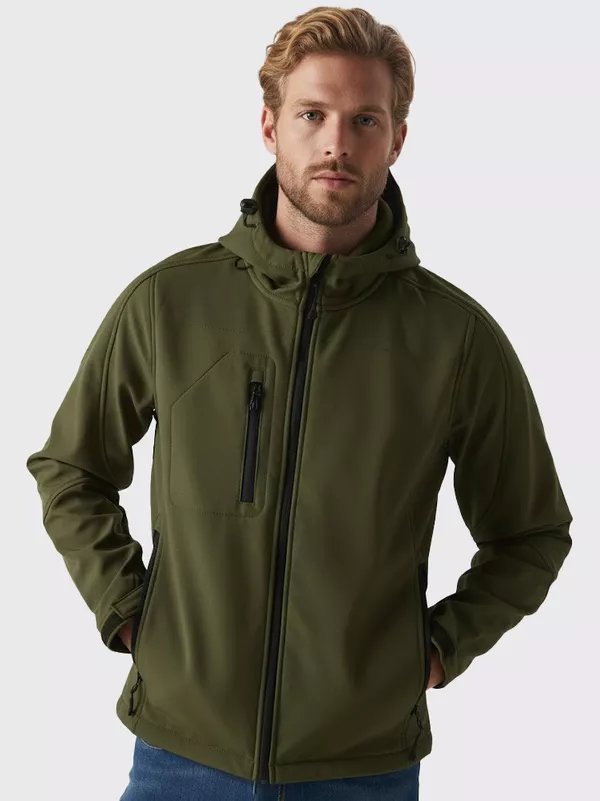 Męski Softshell JHK Windstorm Hooded (Military)