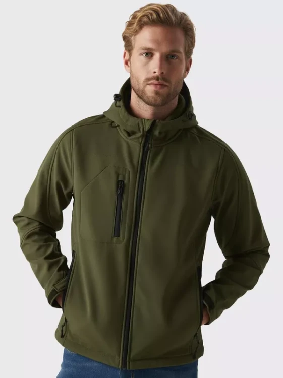 Męski Softshell JHK Windstorm Hooded (Military)