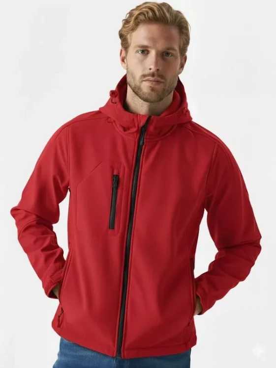 Męski Softshell JHK Windstorm Hooded (Red)