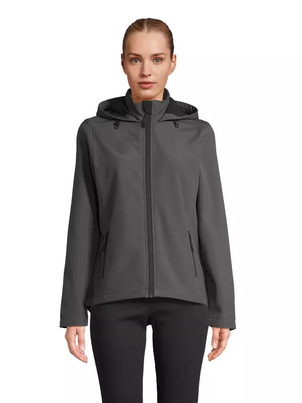 Race Softshell Hooded Jacket 04448 Charcoal Grey