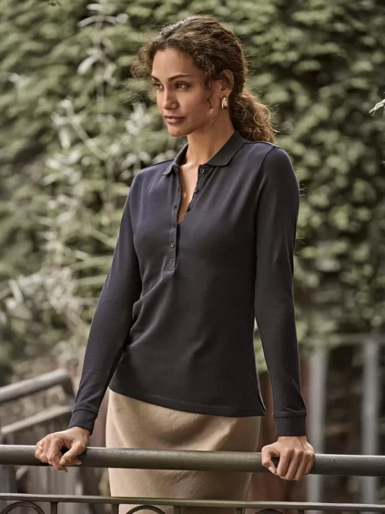 Damska koszulka Polo dł. ręk. Tee Jays Luxury Stretch 146