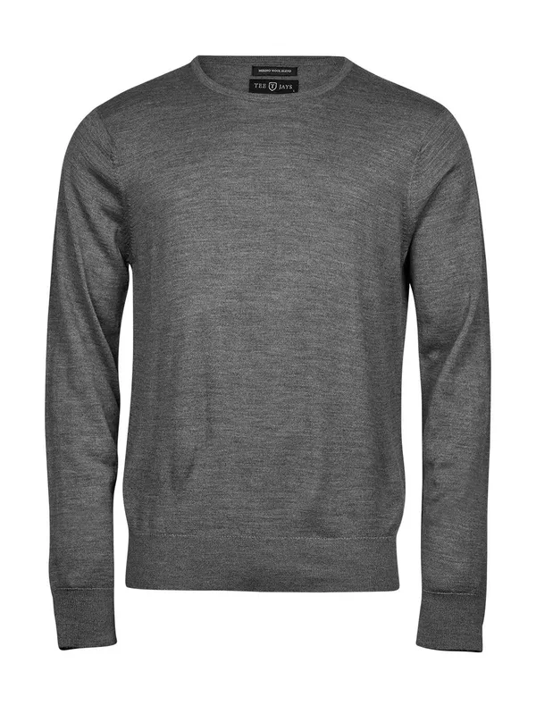 Męski sweter Tee Jays Crew Neck 6000 Grey Melange