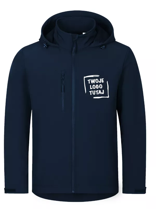 Męski Softshell z kapturem Malfini Trail 548 Granatowy