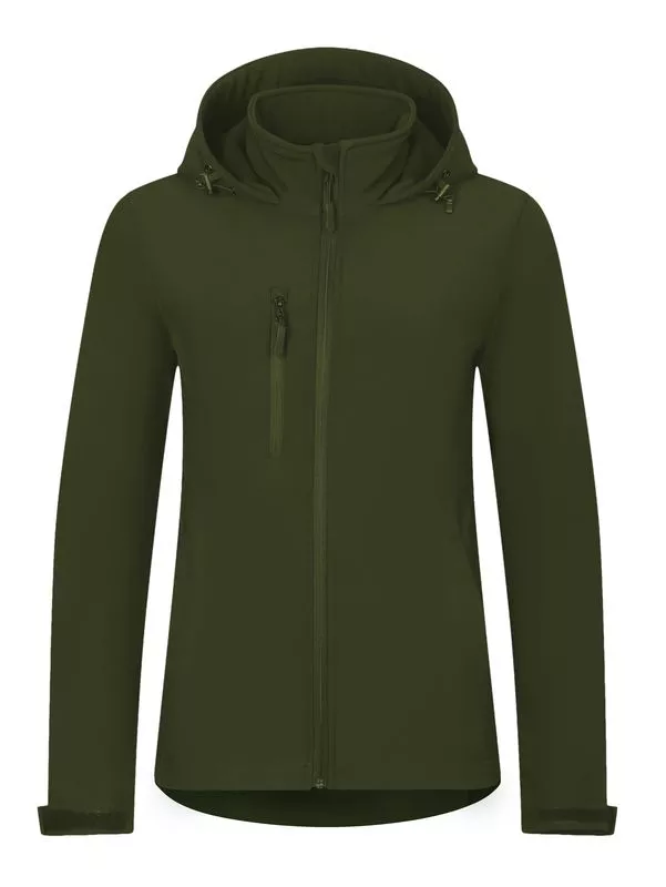 Damski Softshell z kapturem Malfini Trail 548 Military