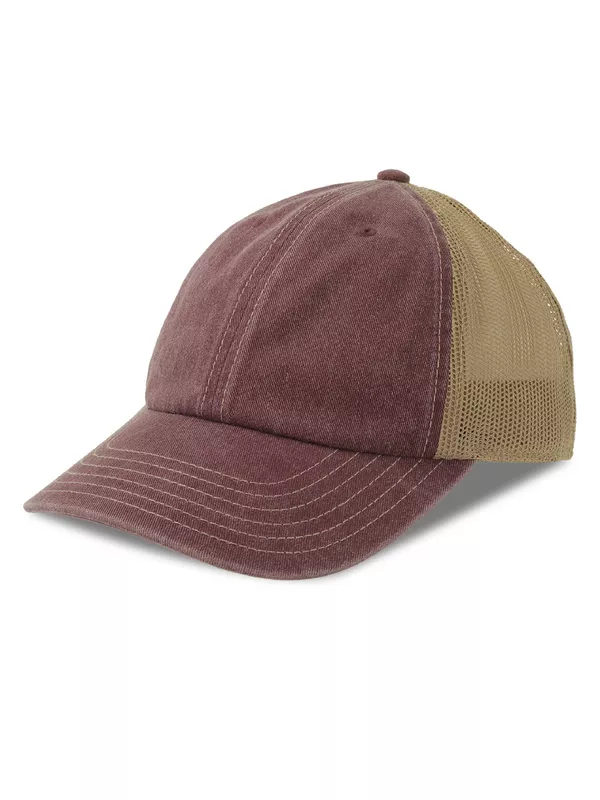 Burgundy/Khaki