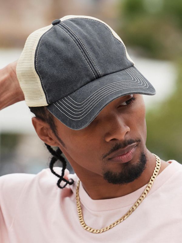 Czapka z daszkiem Vintage Trucker B672 Beechfield