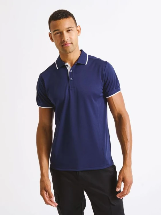 Men's Contrast Tipped Coolchecker® Polo Shirt PR618
