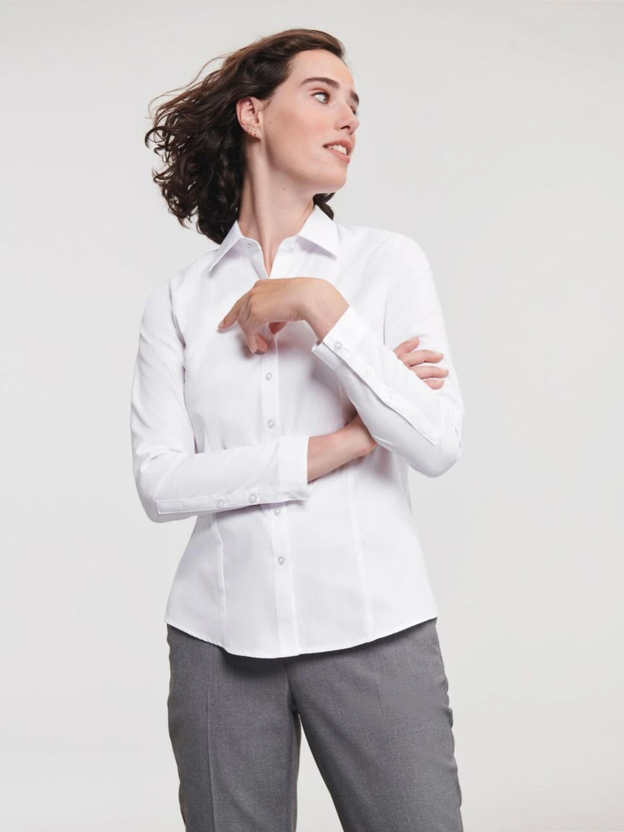 Koszula Russell Herringbone R-962F-0 (White)