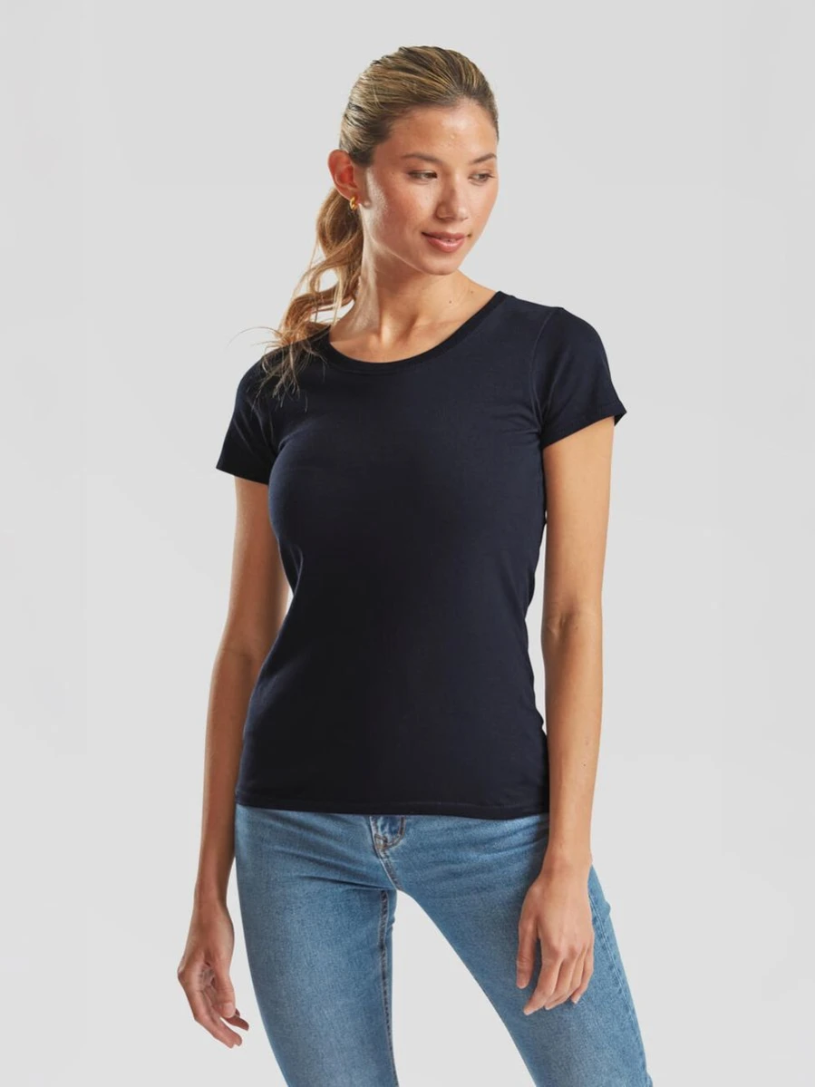 Ladies' Iconic 195 Ringspun Premium T (Deep Navy)