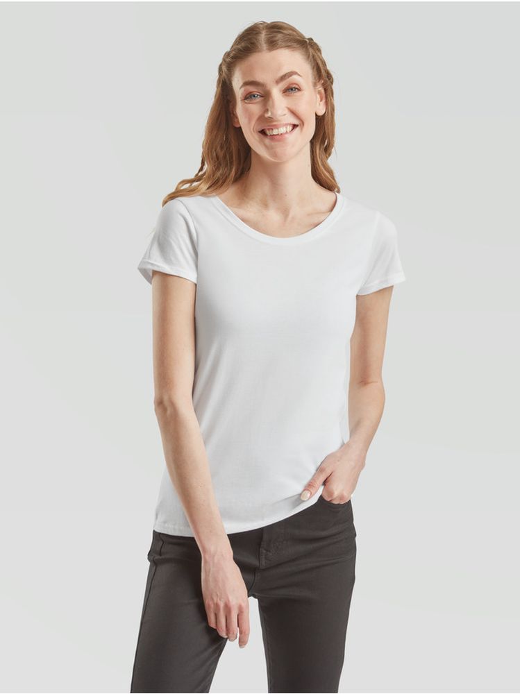 Ladies' Iconic 195 Ringspun Premium T (White)