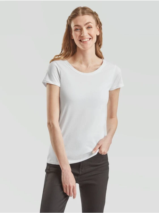Ladies' Iconic 195 Ringspun Premium T (White)