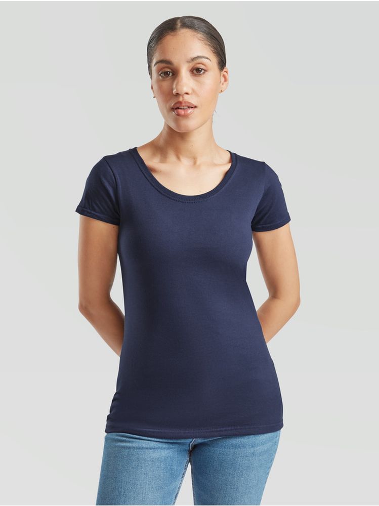 Ladies' Iconic 195 Ringspun Premium T (Navy)