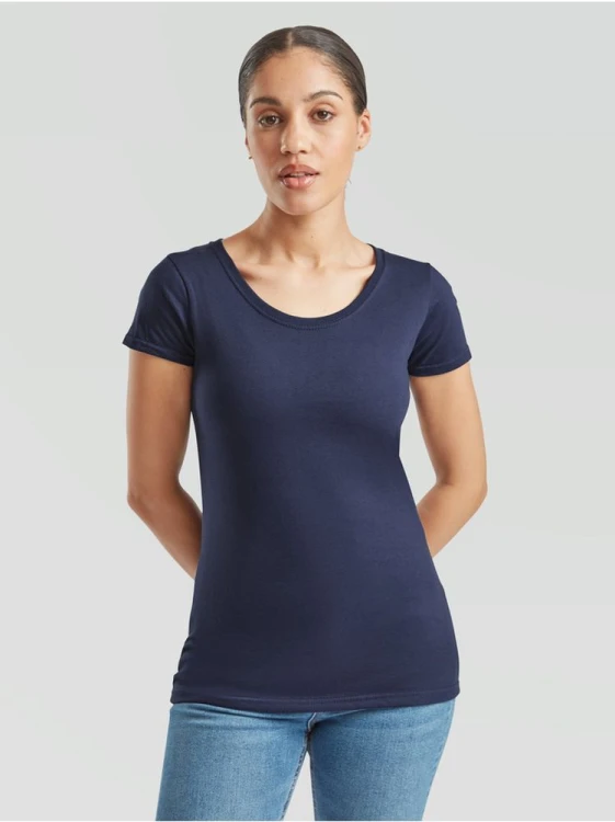 Ladies' Iconic 195 Ringspun Premium T (Navy)