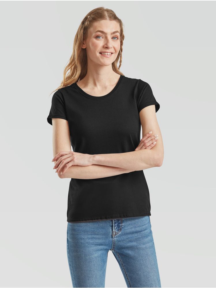 Ladies' Iconic 195 Ringspun Premium T (Black)
