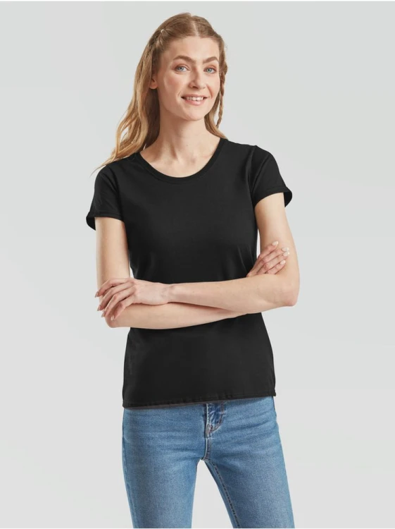 Ladies' Iconic 195 Ringspun Premium T (Black)