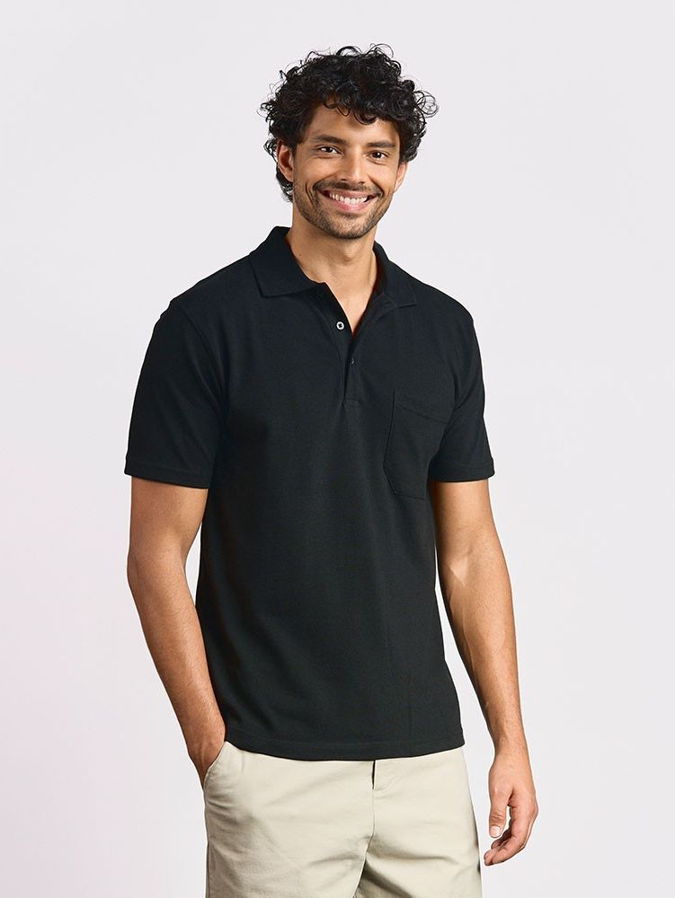 Men´s Heavy Polo Pocket Promodoro 4100 (black)