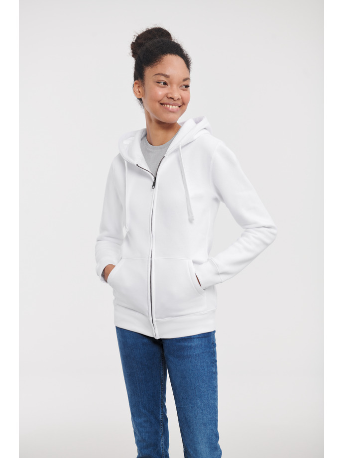 Damska bluza z kapturem na zamek Authentic 266F White