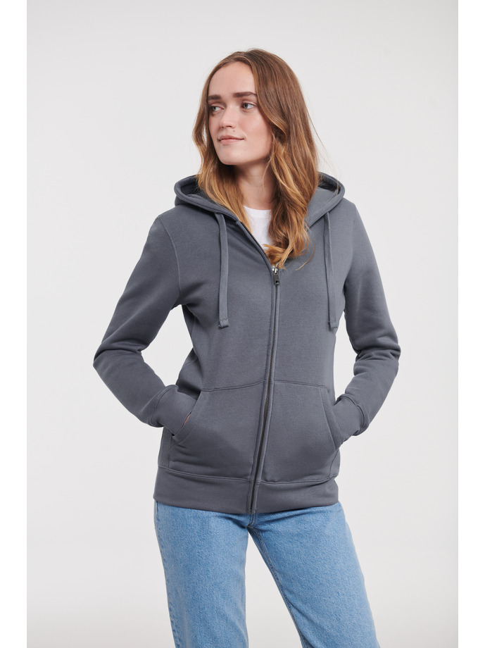 Damska bluza z kapturem na zamek Authentic 266F Convoy Grey