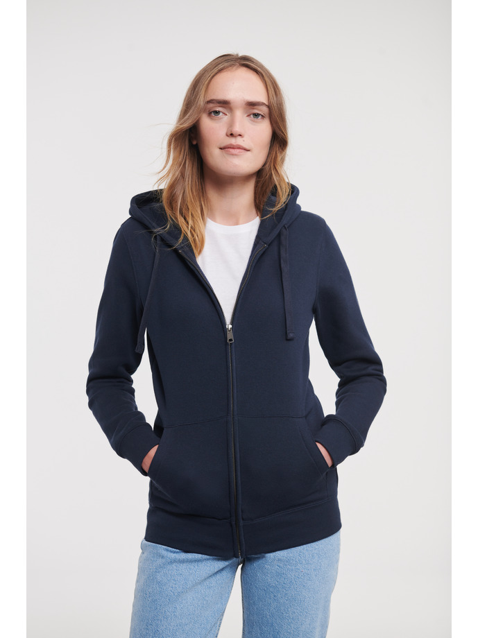 Damska bluza z kapturem na zamek Authentic 266F French Navy