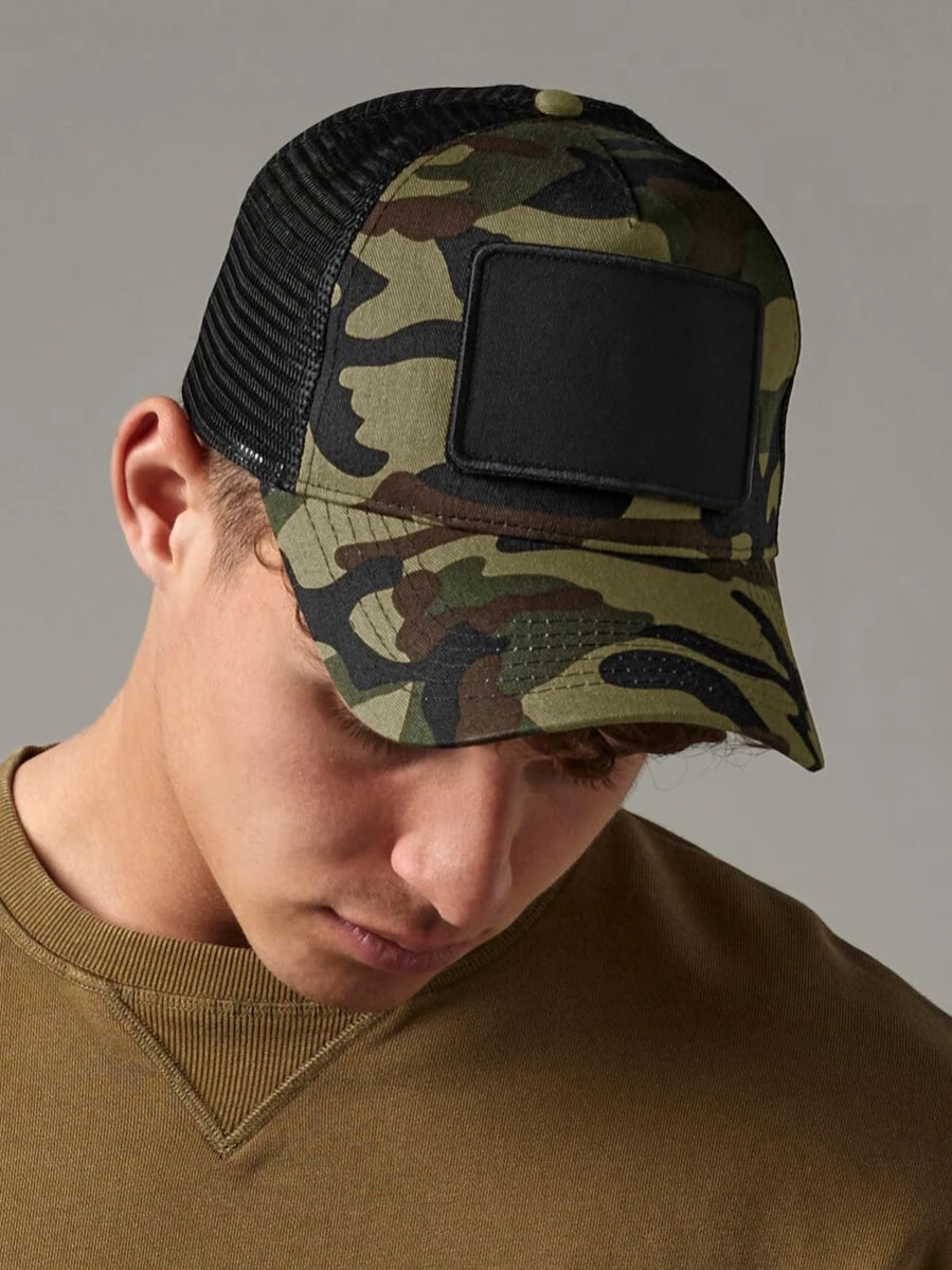 Czapka reklamowa Beechfield Patch Snapback Trucker B641