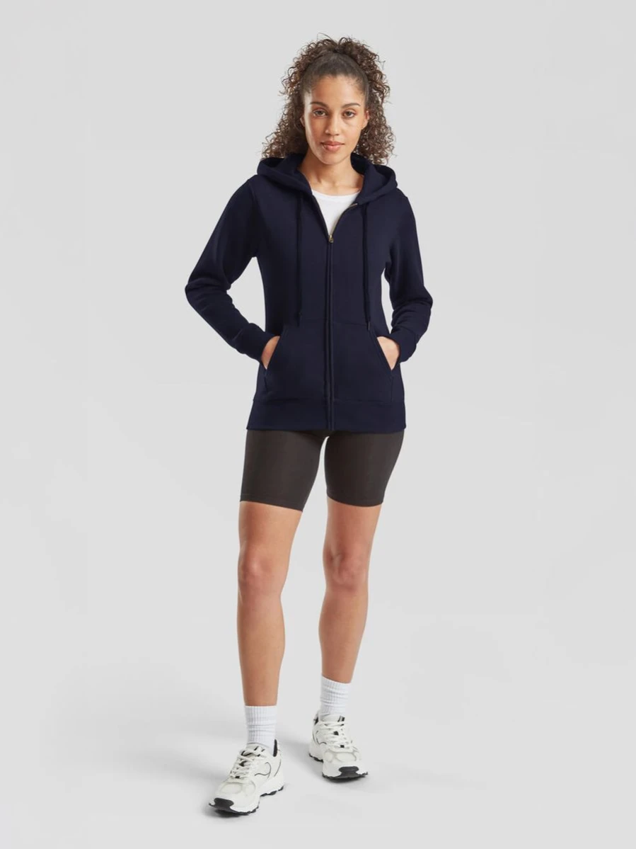 Bluza na zamek z kapturem 62-118-0 (Deep Navy)