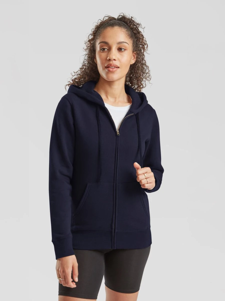 Bluza na zamek z kapturem 62-118-0 (Deep Navy)