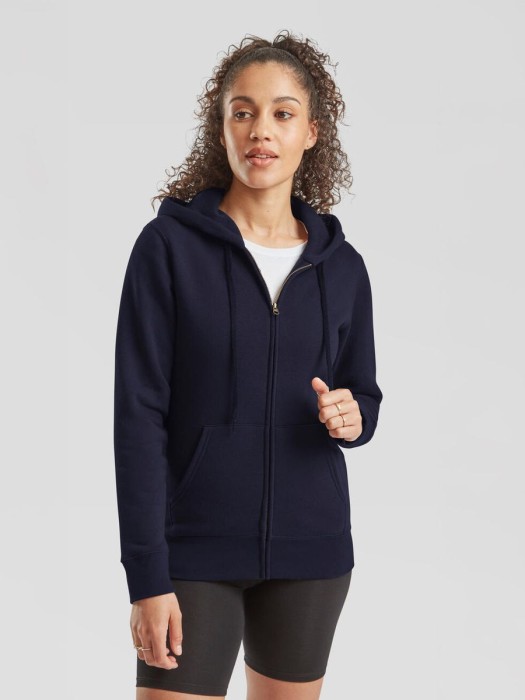 Bluza na zamek z kapturem 62-118-0 (Deep Navy)