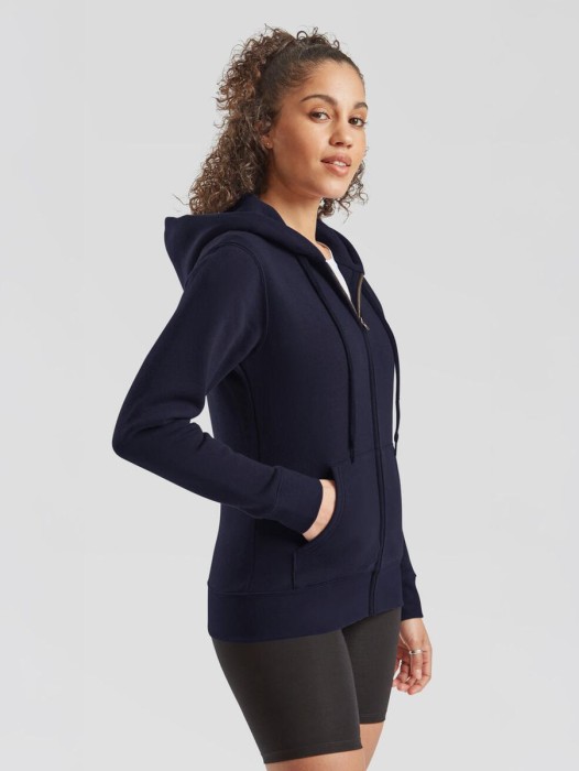 Bluza na zamek z kapturem 62-118-0 (Deep Navy)