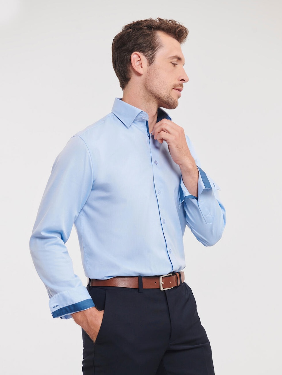Koszula Tailored Contrast Herringbone Russell R-964M-0