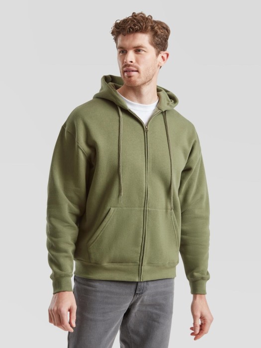Bluza z kapturem zapinana na zamek Premium 62-034-0 (Classic Olive)