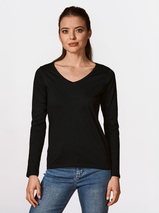 Damski Long Sleeve V-Neck Promodoro 1560